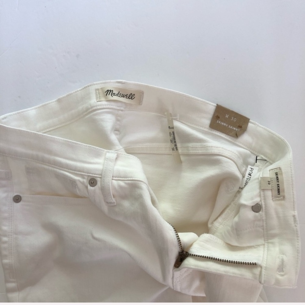 Madewell | Skinny Skinny Off-White Denim Jeans - Picture 5 of 10